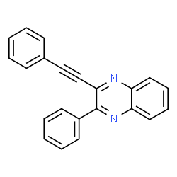 ChemSpider 2D Image | 2-Phenyl-3-(phenylethynyl)quinoxaline | C22H14N2