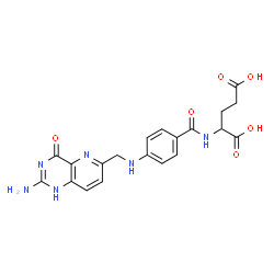 ChemSpider 2D Image | N-(4-{[(2-Amino-4-oxo-1,4-dihydropyrido[3,2-d]pyrimidin-6-yl)methyl]amino}benzoyl)glutamic acid | C20H20N6O6