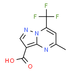 ChemSpider 2D Image | 5-Methyl-7-(trifluoromethyl)pyrazolo[1,5-a]pyrimidine-3-carboxylic acid | C9H6F3N3O2