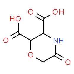 ChemSpider 2D Image | 5-Oxo-2,3-morpholinedicarboxylic acid | C6H7NO6