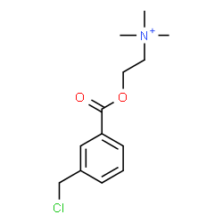 ChemSpider 2D Image | 2-{[3-(Chloromethyl)benzoyl]oxy}-N,N,N-trimethylethanaminium | C13H19ClNO2