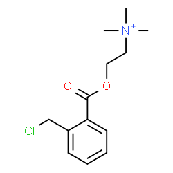 ChemSpider 2D Image | 2-{[2-(Chloromethyl)benzoyl]oxy}-N,N,N-trimethylethanaminium | C13H19ClNO2