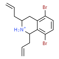 ChemSpider 2D Image | 1,3-Diallyl-5,8-dibromo-1,2,3,4-tetrahydroisoquinolinium | C15H18Br2N