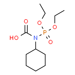 ChemSpider 2D Image | Cyclohexyl(diethoxyphosphoryl)carbamic acid | C11H22NO5P