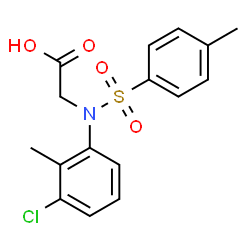 ChemSpider 2D Image | N-(3-Chloro-2-methylphenyl)-N-[(4-methylphenyl)sulfonyl]glycine | C16H16ClNO4S