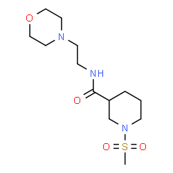 ChemSpider 2D Image | 1-(Methylsulfonyl)-N-[2-(4-morpholinyl)ethyl]-3-piperidinecarboxamide | C13H25N3O4S