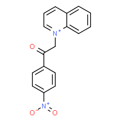 ChemSpider 2D Image | 1-[2-(4-Nitrophenyl)-2-oxoethyl]quinolinium | C17H13N2O3