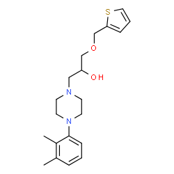 ChemSpider 2D Image | 1-[4-(2,3-Dimethylphenyl)-1-piperazinyl]-3-(2-thienylmethoxy)-2-propanol | C20H28N2O2S