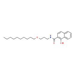 ChemSpider 2D Image | N-[3-(Decyloxy)propyl]-1-hydroxy-2-naphthamide | C24H35NO3