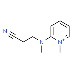 ChemSpider 2D Image | 2-[(2-Cyanoethyl)(methyl)amino]-1-methylpyridinium | C10H14N3