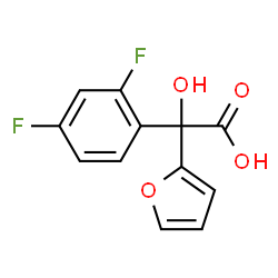 ChemSpider 2D Image | (2,4-Difluorophenyl)(2-furyl)hydroxyacetic acid | C12H8F2O4