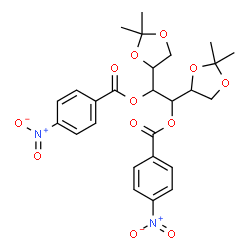 ChemSpider 2D Image | 1,2-Bis(2,2-dimethyl-1,3-dioxolan-4-yl)-1,2-ethanediyl bis(4-nitrobenzoate) | C26H28N2O12