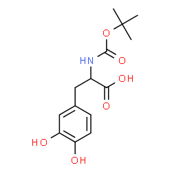 ChemSpider 2D Image | 3-Hydroxy-N-{[(2-methyl-2-propanyl)oxy]carbonyl}tyrosine | C14H19NO6