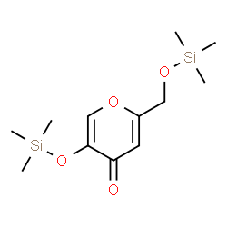 ChemSpider 2D Image | 5-[(Trimethylsilyl)oxy]-2-([(trimethylsilyl)oxy]methyl)-4H-pyran-4-one | C12H22O4Si2