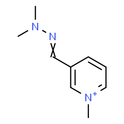 ChemSpider 2D Image | 3-[(Dimethylhydrazono)methyl]-1-methylpyridinium | C9H14N3