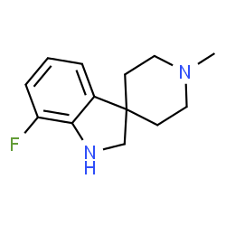 ChemSpider 2D Image | 7-Fluoro-1'-methylspiro[indoline-3,4'-piperidine] | C13H17FN2
