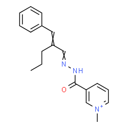 ChemSpider 2D Image | 3-{[2-(2-Benzylidenepentylidene)hydrazino]carbonyl}-1-methylpyridinium | C19H22N3O