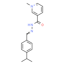 ChemSpider 2D Image | 3-{[2-(4-Isopropylbenzylidene)hydrazino]carbonyl}-1-methylpyridinium | C17H20N3O