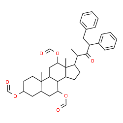 ChemSpider 2D Image | 22-Oxo-23,24-diphenylcholane-3,7,12-triyl triformate | C39H48O7