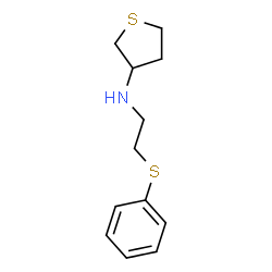 ChemSpider 2D Image | N-[2-(Phenylsulfanyl)ethyl]tetrahydro-3-thiophenamine | C12H17NS2