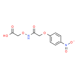 ChemSpider 2D Image | ({[(4-Nitrophenoxy)acetyl]amino}oxy)acetic acid | C10H10N2O7