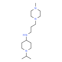 ChemSpider 2D Image | 1-Isopropyl-N-[3-(4-methyl-1-piperazinyl)propyl]-4-piperidinamine | C16H34N4