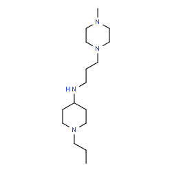 ChemSpider 2D Image | N-[3-(4-Methyl-1-piperazinyl)propyl]-1-propyl-4-piperidinamine | C16H34N4