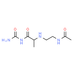 ChemSpider 2D Image | N~2~-(2-Acetamidoethyl)-N-carbamoylalaninamide | C8H16N4O3