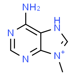 ChemSpider 2D Image | 6-Amino-9-methyl-7H-purin-9-ium | C6H8N5