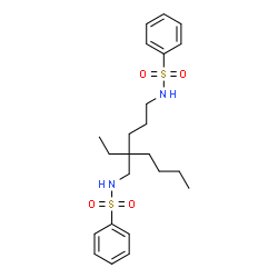 ChemSpider 2D Image | N-(4-Ethyl-4-{[(phenylsulfonyl)amino]methyl}octyl)benzenesulfonamide | C23H34N2O4S2