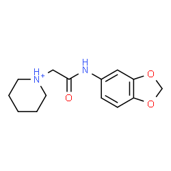 ChemSpider 2D Image | 1-[2-(1,3-Benzodioxol-5-ylamino)-2-oxoethyl]piperidinium | C14H19N2O3