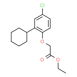 ChemSpider 2D Image | Ethyl (4-chloro-2-cyclohexylphenoxy)acetate | C16H21ClO3