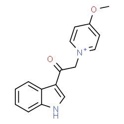 ChemSpider 2D Image | 1-[2-(1H-Indol-3-yl)-2-oxoethyl]-4-methoxypyridinium | C16H15N2O2