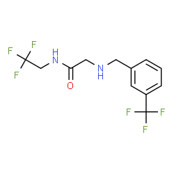 ChemSpider 2D Image | N-(2,2,2-Trifluoroethyl)-N~2~-[3-(trifluoromethyl)benzyl]glycinamide | C12H12F6N2O