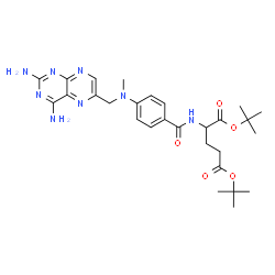 ChemSpider 2D Image | di-tert-butyl N-(4-{[(2,4-diaminopteridin-6-yl)methyl](methyl)amino}benzoyl)glutamate | C28H38N8O5