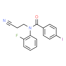ChemSpider 2D Image | N-(2-Cyanoethyl)-N-(2-fluorophenyl)-4-iodobenzamide | C16H12FIN2O