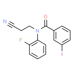 ChemSpider 2D Image | N-(2-Cyanoethyl)-N-(2-fluorophenyl)-3-iodobenzamide | C16H12FIN2O