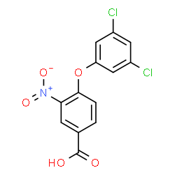 ChemSpider 2D Image | 4-(3,5-Dichlorophenoxy)-3-nitrobenzoic acid | C13H7Cl2NO5