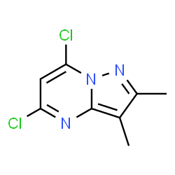 ChemSpider 2D Image | 5,7-Dichloro-2,3-dimethylpyrazolo[1,5-a]pyrimidine | C8H7Cl2N3