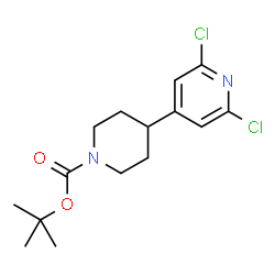 ChemSpider 2D Image | tert-butyl 4-(2,6-dichloropyridin-4-yl)piperidine-1-carboxylate | C15H20Cl2N2O2