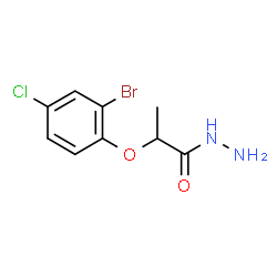 ChemSpider 2D Image | 2-(2-Bromo-4-chlorophenoxy)propanehydrazide | C9H10BrClN2O2
