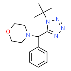 ChemSpider 2D Image | 4-[(1-tert-butyl-1H-tetrazol-5-yl)(phenyl)methyl]morpholine | C16H23N5O