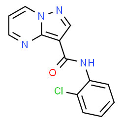 ChemSpider 2D Image | N-(2-Chlorophenyl)pyrazolo[1,5-a]pyrimidine-3-carboxamide | C13H9ClN4O