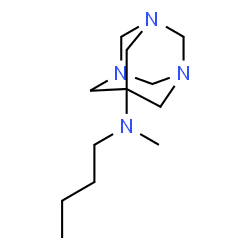 ChemSpider 2D Image | N-Butyl-N-methyl-1,3,5-triazatricyclo[3.3.1.1~3,7~]decan-7-amine | C12H24N4