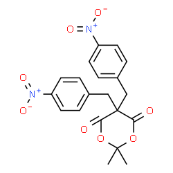 ChemSpider 2D Image | 2,2-Dimethyl-5,5-bis(4-nitrobenzyl)-1,3-dioxane-4,6-dione | C20H18N2O8