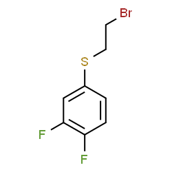 ChemSpider 2D Image | 4-[(2-Bromoethyl)sulfanyl]-1,2-difluorobenzene | C8H7BrF2S