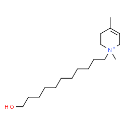 ChemSpider 2D Image | 1-(11-Hydroxyundecyl)-1,4-dimethyl-1,2,3,6-tetrahydropyridinium | C18H36NO