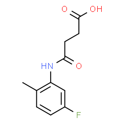 ChemSpider 2D Image | 4-[(5-Fluoro-2-methylphenyl)amino]-4-oxobutanoic acid | C11H12FNO3