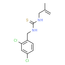 ChemSpider 2D Image | 1-(2,4-Dichlorobenzyl)-3-(2-methyl-2-propen-1-yl)thiourea | C12H14Cl2N2S