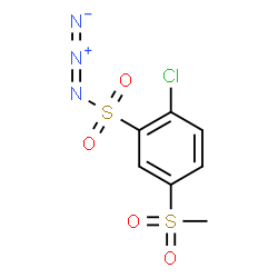 ChemSpider 2D Image | 2-Chloro-5-(methylsulfonyl)benzenesulfonyl azide | C7H6ClN3O4S2